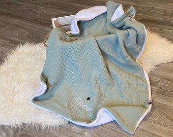 Fleece Babydecke Geburtsdecke Kuscheldecke Decke Babysafe Geburtsgeschenke Decke mit Namen Personalisierte Decke Taufgeschenk Baby