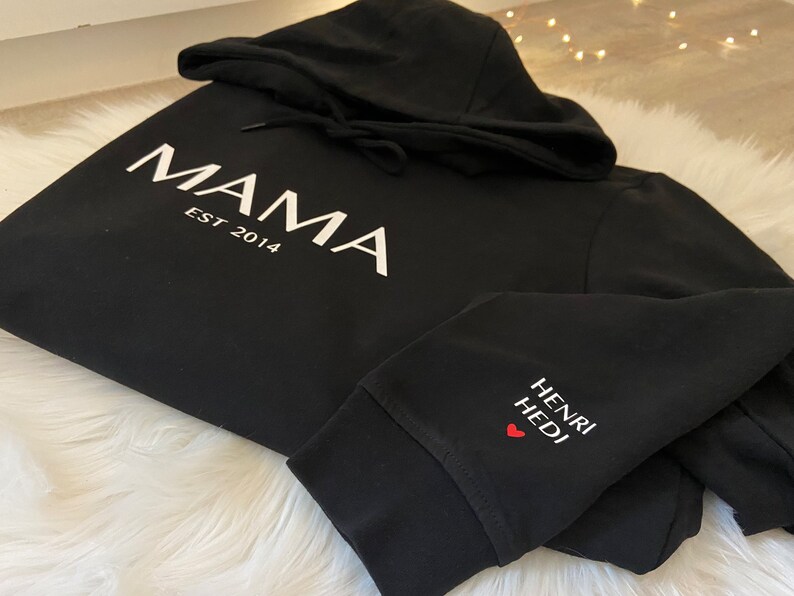 Hooded sweater hoodie personalized individual sweater gift personally mom kids image 2