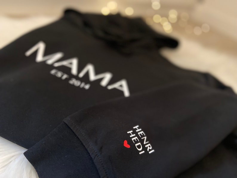 Hooded sweater hoodie personalized individual sweater gift personally mom kids image 4