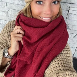 Musselintuch Damen  Halstuch Dreieckstuch XXL Tuch Tücher Schal