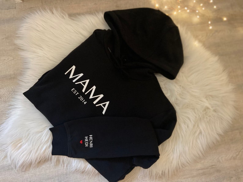 Hooded sweater hoodie personalized individual sweater gift personally mom kids image 6