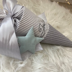 Sac pour frère ou sœur Sac de maternelle Petit sac d'école Tissu gaufré piqué cousu avec nom