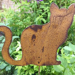Bornhöft Gartenstecker Katze & Maus Aus Metall - 50cm Edelrost Deko Für Garten