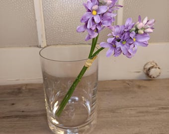 Hyazinthe Flieder, Seidenblumen, 3 Stiele/Bund 30 cm