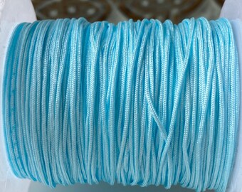 10m Makramee Band 0,7mm (0,20EUR/m) hellblau Makramee Garn Schmuckband