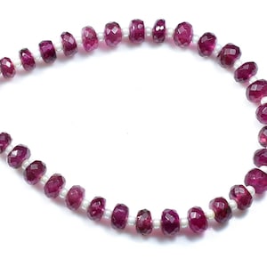 Pink Tourmaline Faceted Rondelle Beads, Tourmaline Rondelle 4.50-5mm Natural Gemstone Beads For Jewellery 6&quot;Strand 35Beads .LT-75P6