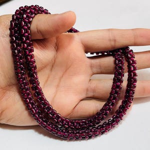 Garnet Beaded Necklace, Handmade Necklace, Natural Gemstone Jewelry .LT-236X