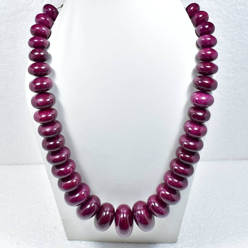 16 Strand..b1454 Gemstone 3-4mm Natural Ruby Smooth Plain Rondelle Beads AAA+ Quality
