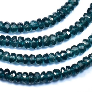 Blue Apatite Faceted Rondelle Shape Beads Good Quality Blue Apatite, Natural Gemstone For Making Jewellery 6&quot; Strand ..LT-69B