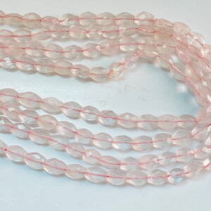 Rose Quartz Faceted Nugget Shape Beads Rose Quartz Fancy Shape Vertical Top Drilled 6×8 - 7.50×9.50mm(aprx) 13&quot; Strand .LT-162