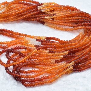 Mexican Fire Opal Smooth Rondelle Shaded Beads Good Quality 3mm 16&quot; Strand ...LT-225(3)
