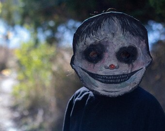 Scary Mask Handmade Mask Creepy Paper Mache Mask Halloween - Etsy