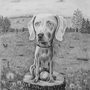 Custom Portrait Drawing, Printable, Portrait From Photo, Commission, Big Eyes, Pop surrealism