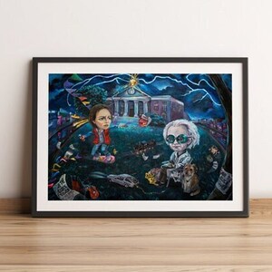 Back To The Future Printable, BTTF Poster, Marty McFly, Doc Brown, Instant Download, Pop Surrealism