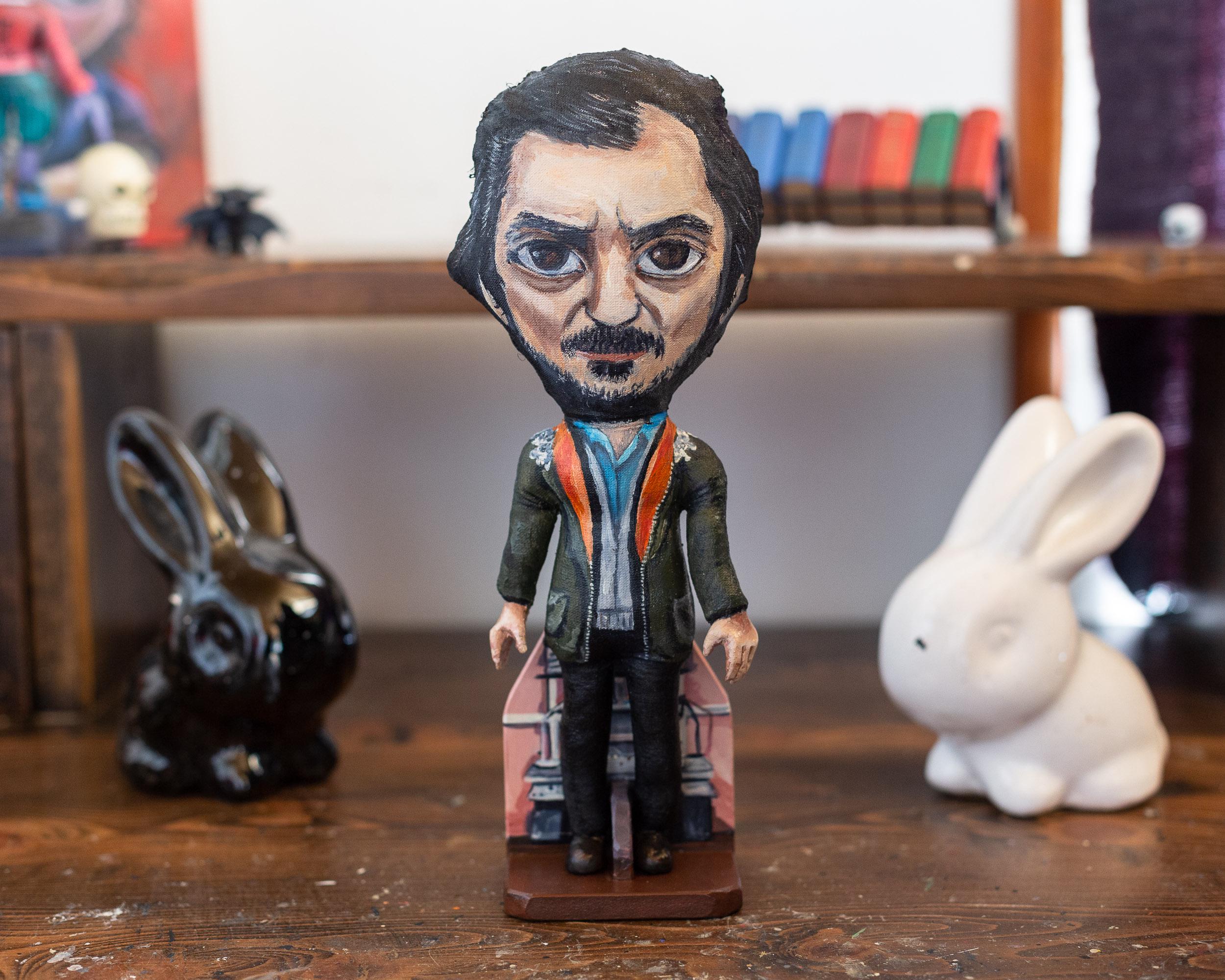 スタンリー キューブリック人形、キューブリック フィギュア アート人形、シャイニング、手描きアート、手作り人形、手作り人形、コレクター人形 -  Etsy 日本