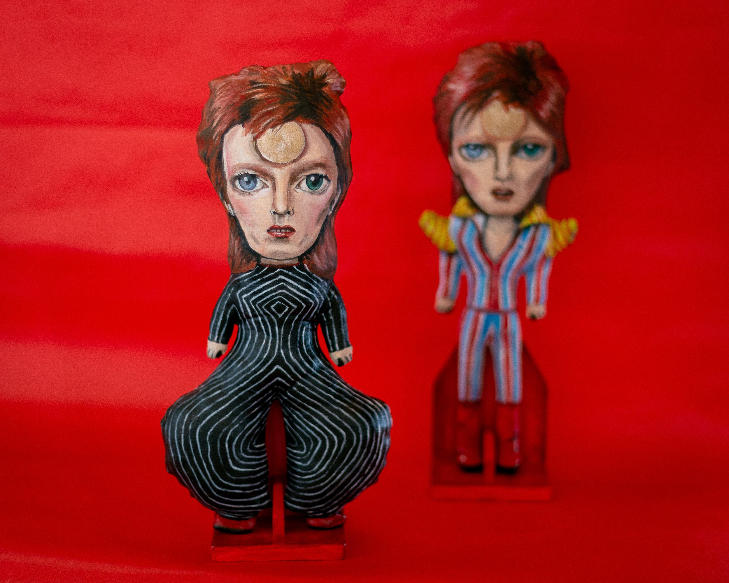 Ziggy Stardust hand painted art doll figure David Bowie Etsy