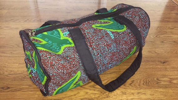 lime green duffle bag