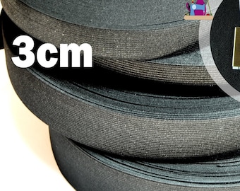 1m 3m 5m Gummiband Gummilitze  30mm  schwarz weiß Elastikband elastische Gummilitze für Hose Meterware Kurzwaren Nähzubehör
