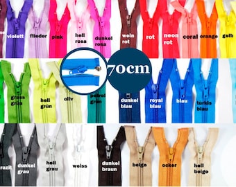 1pc Zipper divisible 70 cm Num.5 5 mm spiral 25 colors on sale jacket zipper exchange zipper repair black