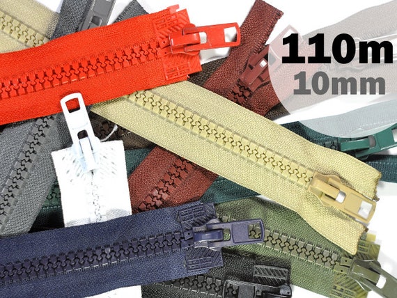 2-way zipper 80 cm grey divisible