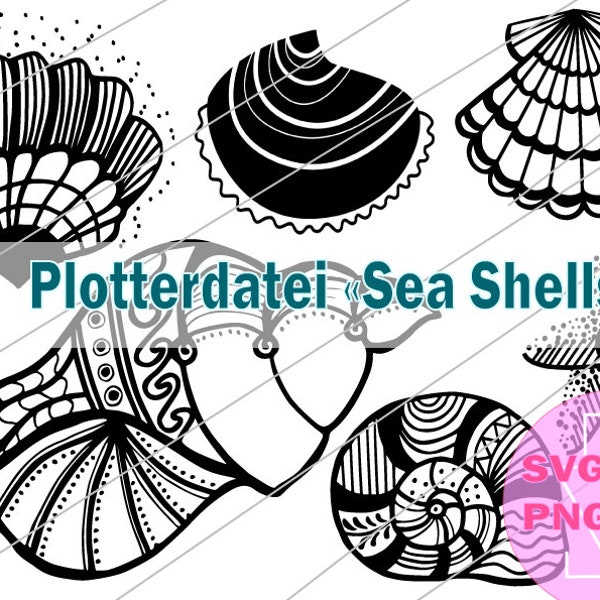 Plotterfile Shells Maritime Anchor Plotter template Summer Holiday T-Shirt plottern Homedeko Plotter file Proverbs Plotter file Children handmade