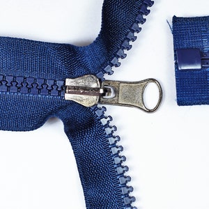 Reißverschluss teilbar wendbar 40cm dunkelblau