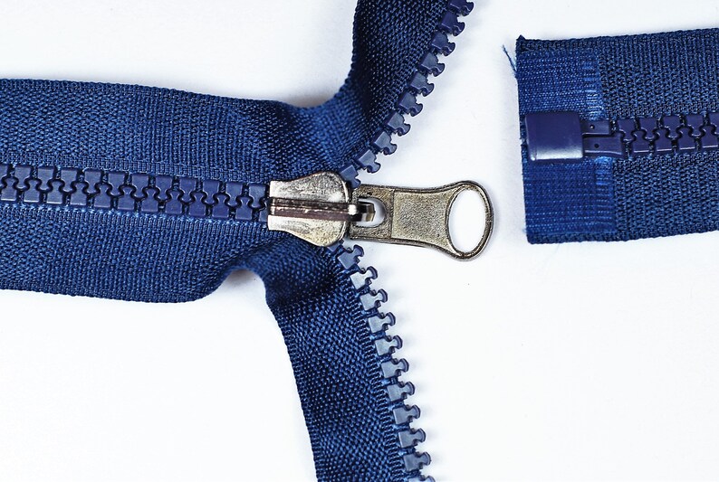 Reißverschluss teilbar wendbar 40cm dunkelblau