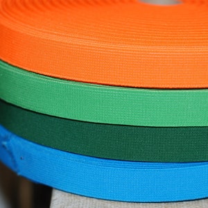 Gummiband 

20mm
orange
grün
dunkelgrün
türkis