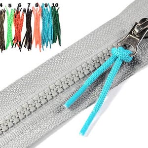 Reißverschluss Anhänger Zipper Schlaufe Typ V 10 Farben im Angebot schwarz gelb orange grün blau