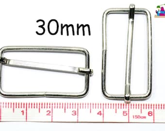 Gurtversteller 30mm  Schieber Taschenschieber Einsteller Stange aus metall Verschieber Versteller Gurtverschieber Regulator Metall