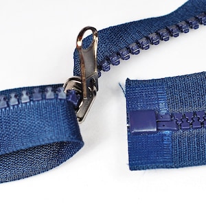 Reißverschluss teilbar wendbar 40cm dunkelblau