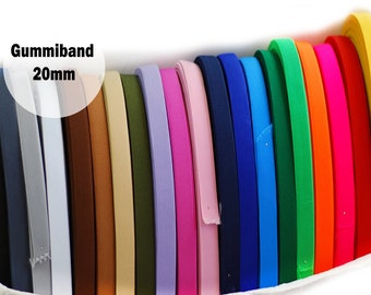 Gummiband 20mm Wäschegummi Gummilitze 20 Farben im Angebot elastic tape gummikordel gummi für Bademode Unterwäsche Falzgummi Schrägband sew