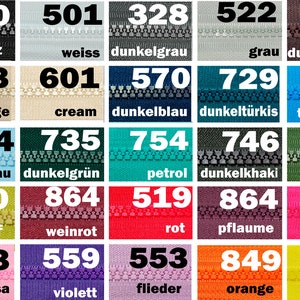 Reißverschluss teilbar wendbar 40cm