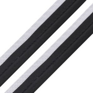 Reflective ribbon reflective grey black 10 mm reflective fabric paspelband reflector paspel for jackets, trousers, vest image 5