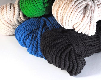 Makramee Garn 8mm Baumwollkordel Kordel Garn Meterware grün rot