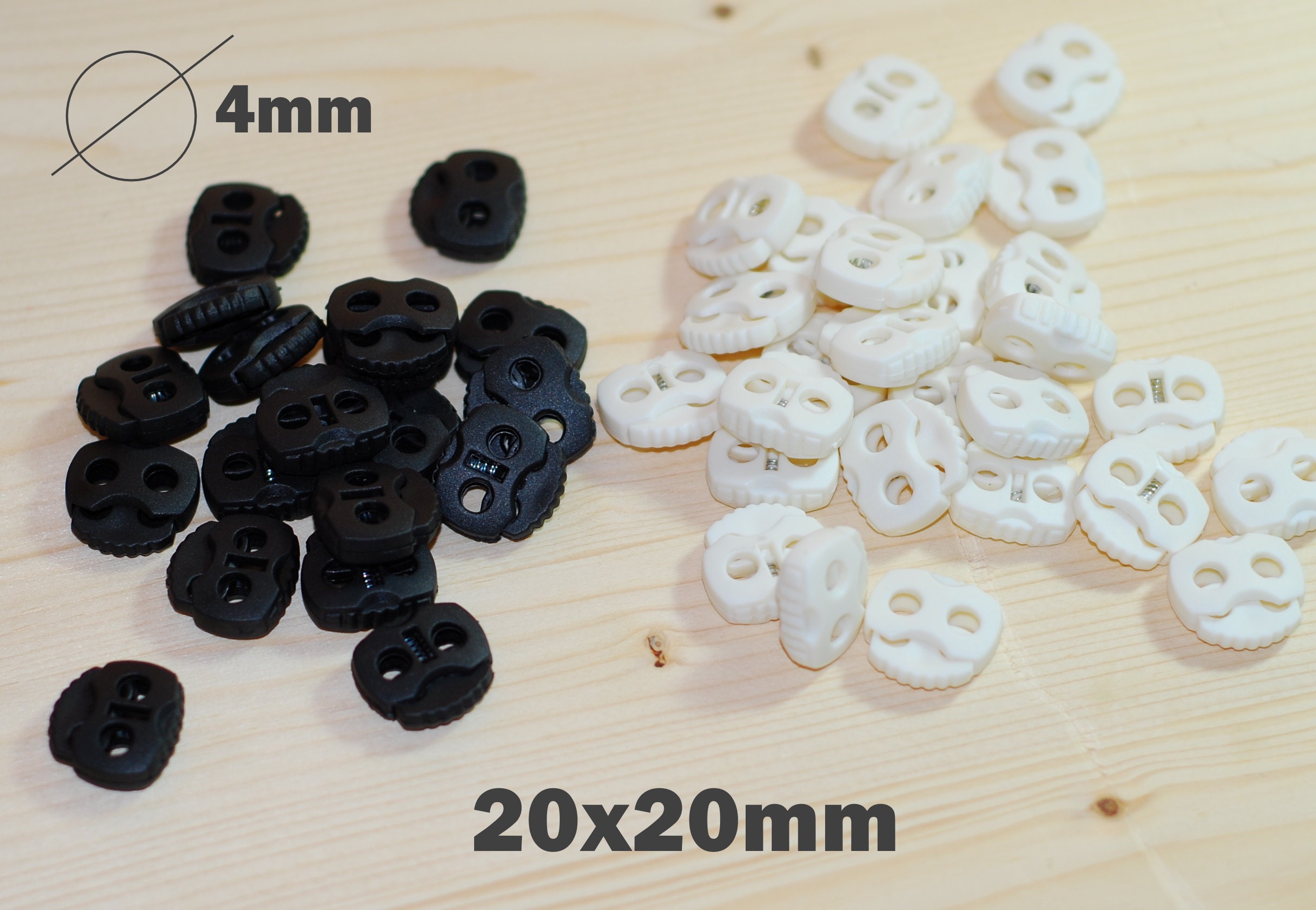 Cord stopper 4mm black white cord stop cord stops cord Etsy