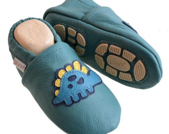 #180 Pirat in dunkelblau Lauflernschuhe Lederpuschen mit vollgummi