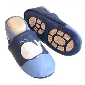 Liya's crawling dolls with rubber sole - #656 whale in dark blue