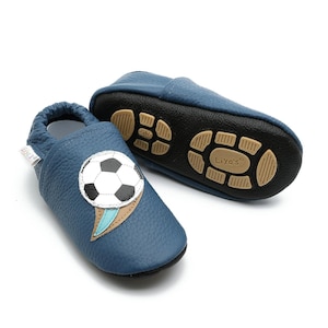 Liya&#39;s slippers with rubber sole - #658 football in blue