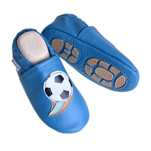 Liya&#39;s slippers with rubber sole - #658 football in turquoise green