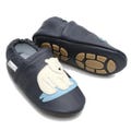 Liya's Leather Slippers with Partial Rubber Sole - #674 Polar Bear in Dark Blue product logo