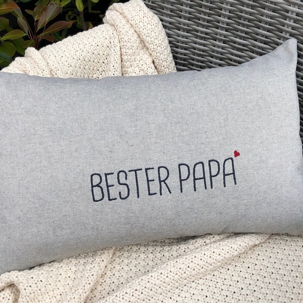 Kissen "Bester Papa" bestickt