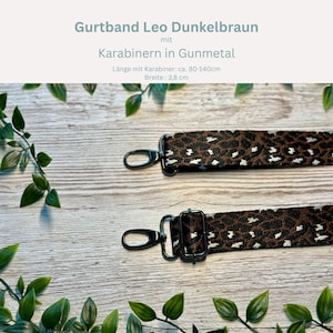 Adjustable bag strap, 4 cm wide, 150 cm long / Interchangeable strap for waist bags / Shoulder strap / Wide shoulder strap / Camera strap / Carrying strap Leo Braun Gun