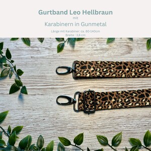 Adjustable bag strap, 4 cm wide, 150 cm long / Interchangeable strap for waist bags / Shoulder strap / Wide shoulder strap / Camera strap / Carrying strap Leo Hellbr. Gun
