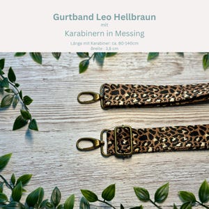 Adjustable bag strap, 4 cm wide, 150 cm long / Interchangeable strap for waist bags / Shoulder strap / Wide shoulder strap / Camera strap / Carrying strap Leo Hellbr. Messing
