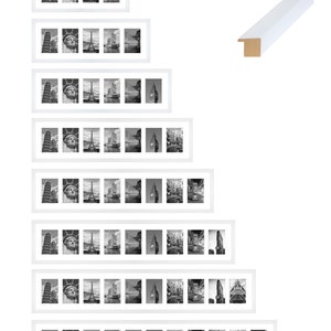 Collage Holz Bilderrahmen Galerie mit Passepartout für 2-6 Fotos 7x10 9x13 10x10 10x15 13x13 13x18 15x20 18x24 20x30 30x40 Bild 2