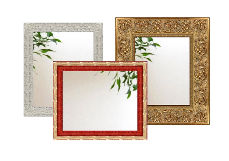 Deco Mirror Mirror With Frame Mirror Frame Wall Mirror Living Etsy