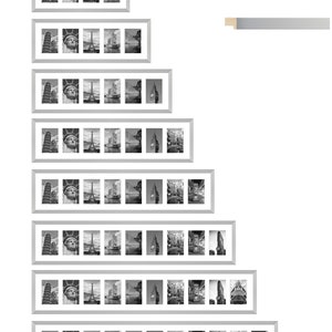 Collage Holz Bilderrahmen Galerie mit Passepartout für 2-6 Fotos 7x10 9x13 10x10 10x15 13x13 13x18 15x20 18x24 20x30 30x40 Bild 4