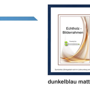 Pu&ograve; includere: Due stampe incorniciate con il testo "Echtholz - Bilderrahmen" in tedesco. Una cornice &egrave; azzurra, l'altra blu scuro. Le cornici hanno una finitura opaca. Le stampe presentano un design a vortice nei toni del marrone e dell'oro.