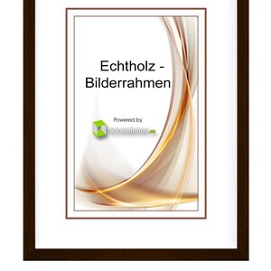 Bilderrahmen Plano aus Echtholz mit echtem Glas, ab 10x15 cm, 13x18 , 15x20 , A4 , bis 40x60 cm, schwarz weiß natur hellgrau dunkelbraun Bild 2